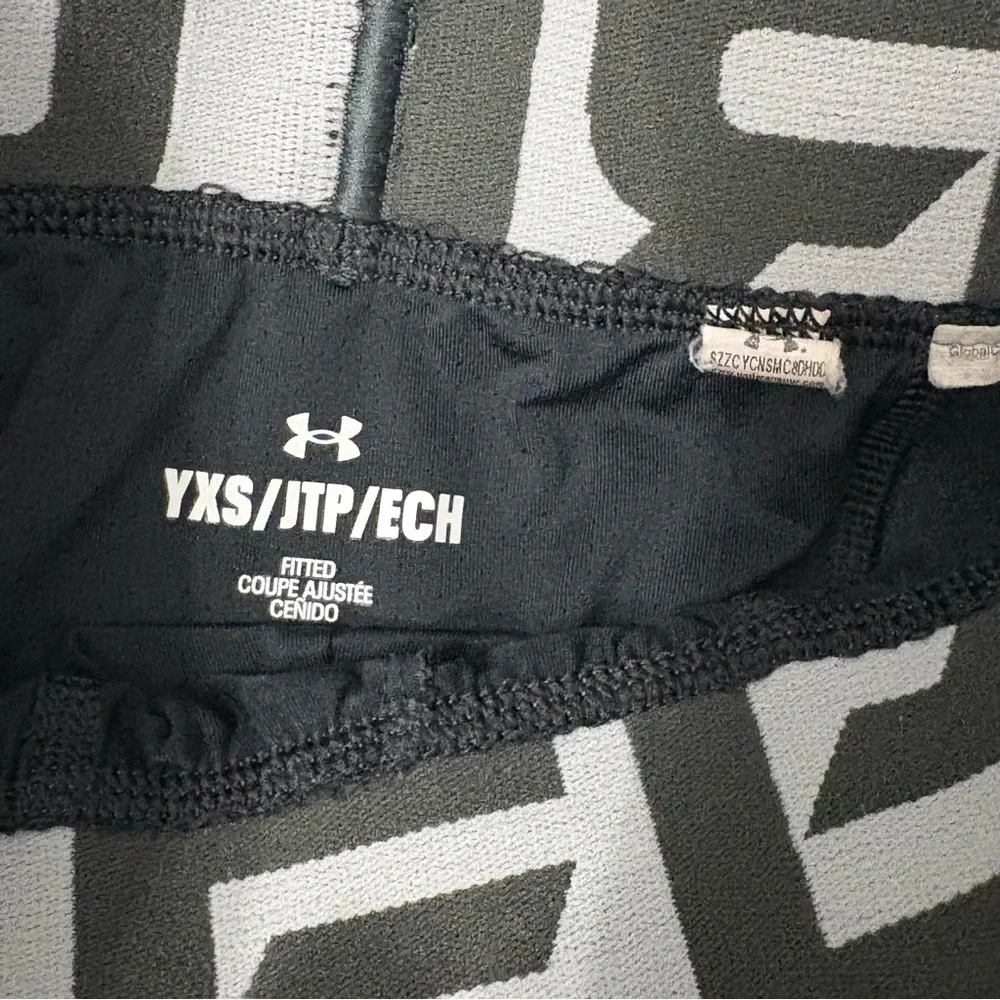 Under Armour Youth Black Compression Sliding Shorts + Protective Cup | SZ XS